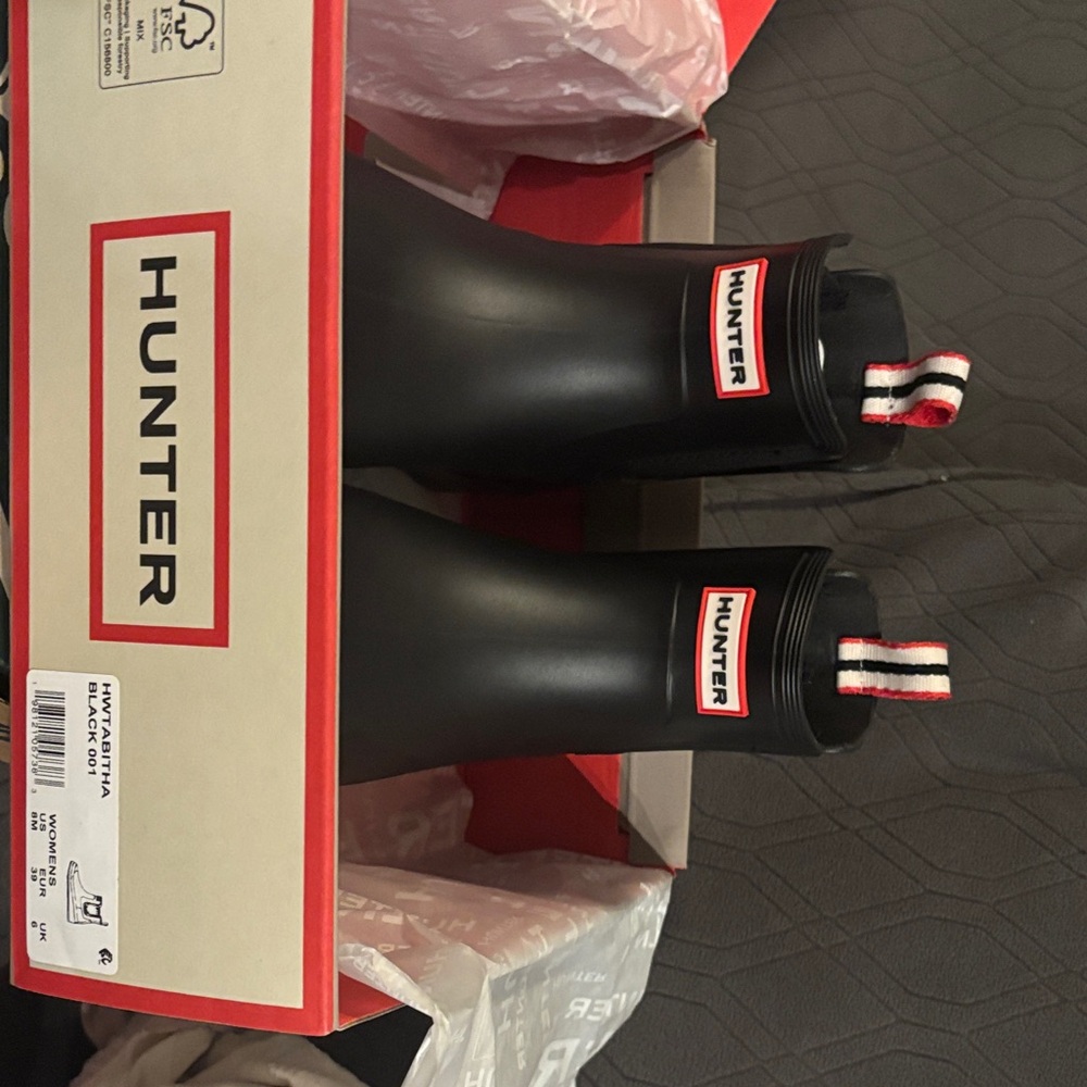 Hunter Black Ankle Boots